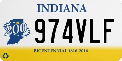 IN license plate 974VLF