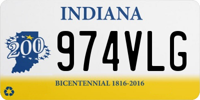 IN license plate 974VLG