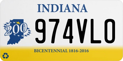 IN license plate 974VLO
