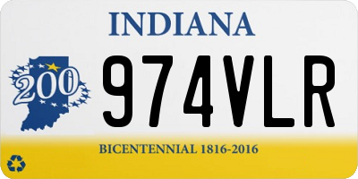 IN license plate 974VLR