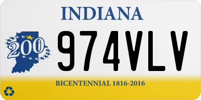 IN license plate 974VLV