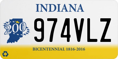IN license plate 974VLZ
