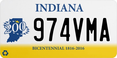 IN license plate 974VMA