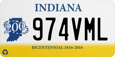 IN license plate 974VML