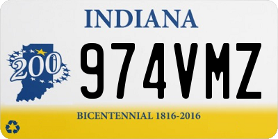 IN license plate 974VMZ