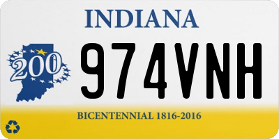 IN license plate 974VNH