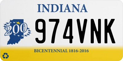 IN license plate 974VNK