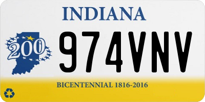 IN license plate 974VNV