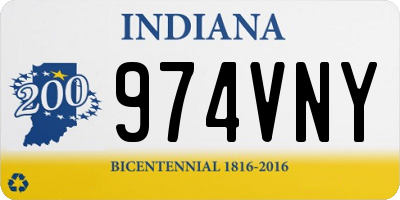 IN license plate 974VNY