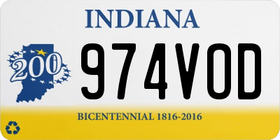 IN license plate 974VOD