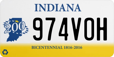 IN license plate 974VOH