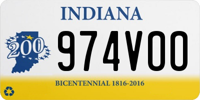 IN license plate 974VOO