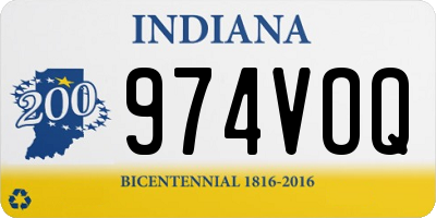 IN license plate 974VOQ