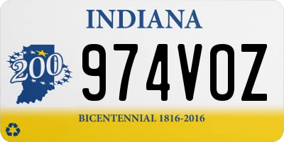 IN license plate 974VOZ
