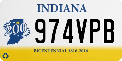 IN license plate 974VPB