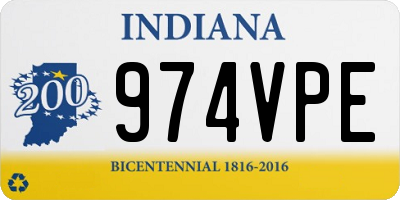 IN license plate 974VPE