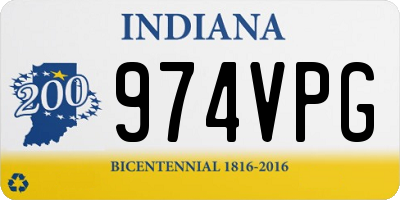 IN license plate 974VPG