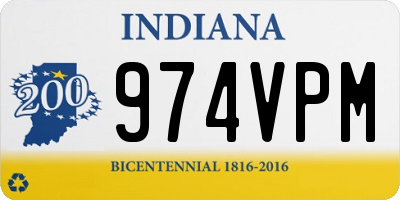IN license plate 974VPM