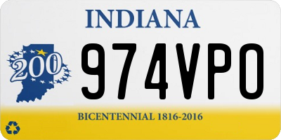 IN license plate 974VPO