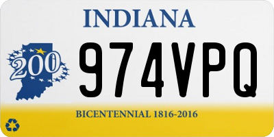IN license plate 974VPQ