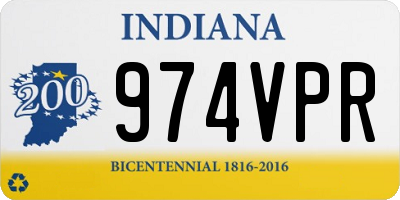 IN license plate 974VPR