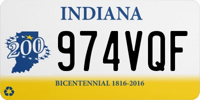 IN license plate 974VQF