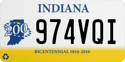 IN license plate 974VQI