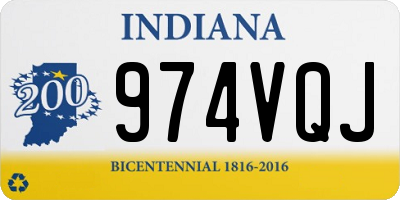 IN license plate 974VQJ