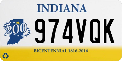 IN license plate 974VQK