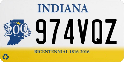 IN license plate 974VQZ