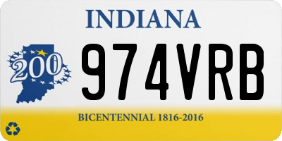 IN license plate 974VRB
