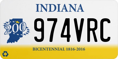 IN license plate 974VRC