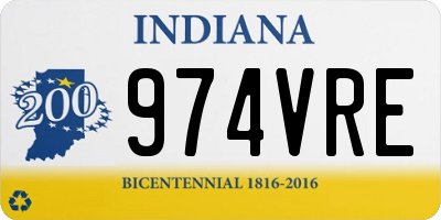IN license plate 974VRE