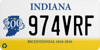 IN license plate 974VRF
