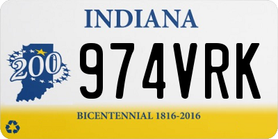IN license plate 974VRK