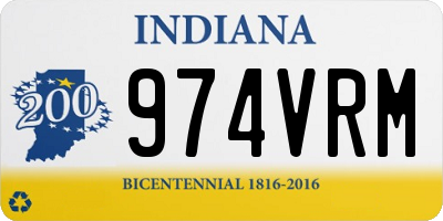 IN license plate 974VRM