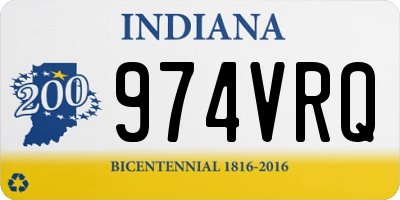 IN license plate 974VRQ