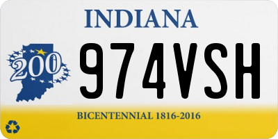 IN license plate 974VSH