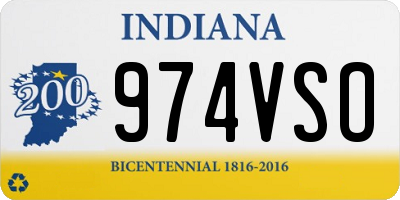 IN license plate 974VSO