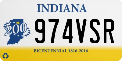 IN license plate 974VSR