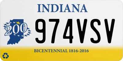 IN license plate 974VSV