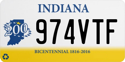 IN license plate 974VTF