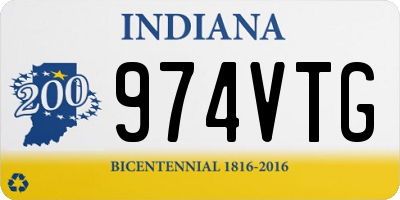IN license plate 974VTG