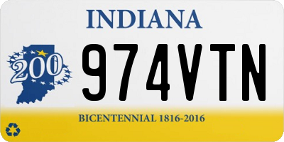 IN license plate 974VTN