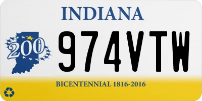 IN license plate 974VTW