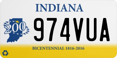 IN license plate 974VUA
