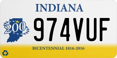 IN license plate 974VUF