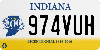 IN license plate 974VUH