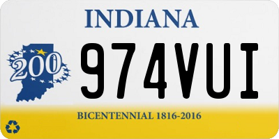 IN license plate 974VUI