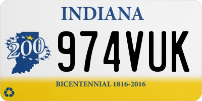 IN license plate 974VUK